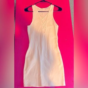 White bodycon dress perfect for bridal shower, rehearsal dinner, or birthday